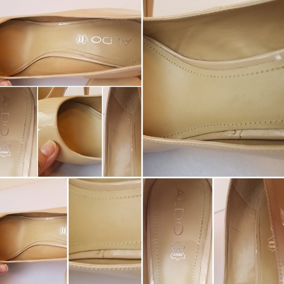 Aldo Prue Nude Platform Patent Heel size 9 - Picture 7 of 8